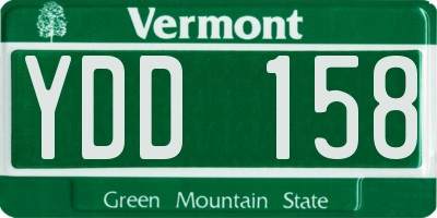VT license plate YDD158