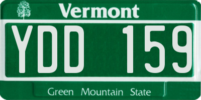VT license plate YDD159
