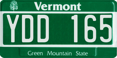 VT license plate YDD165