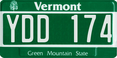 VT license plate YDD174