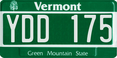 VT license plate YDD175