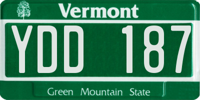 VT license plate YDD187