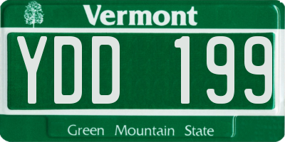 VT license plate YDD199