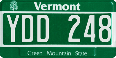 VT license plate YDD248