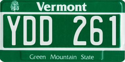VT license plate YDD261
