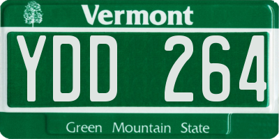 VT license plate YDD264