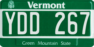 VT license plate YDD267