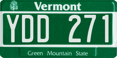 VT license plate YDD271