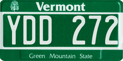 VT license plate YDD272
