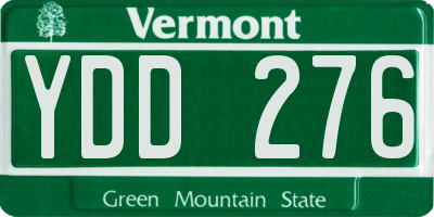 VT license plate YDD276