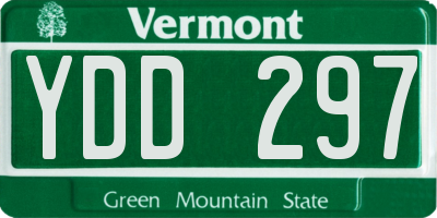 VT license plate YDD297