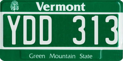VT license plate YDD313
