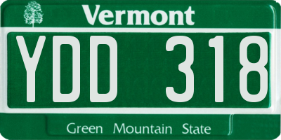 VT license plate YDD318