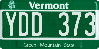VT license plate YDD373