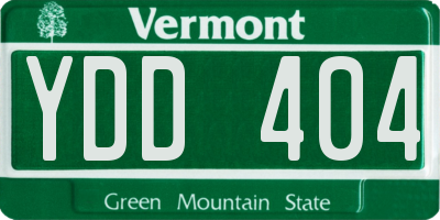 VT license plate YDD404