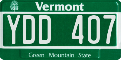 VT license plate YDD407