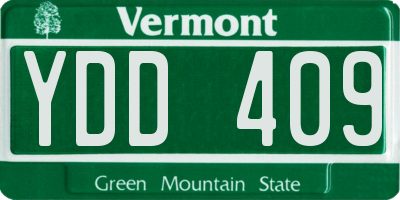 VT license plate YDD409