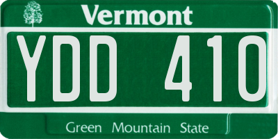 VT license plate YDD410