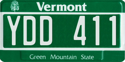 VT license plate YDD411