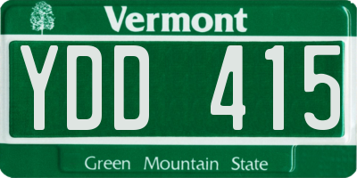 VT license plate YDD415