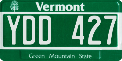VT license plate YDD427
