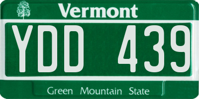 VT license plate YDD439