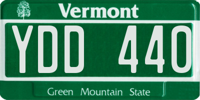 VT license plate YDD440