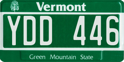 VT license plate YDD446