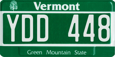 VT license plate YDD448