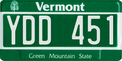 VT license plate YDD451