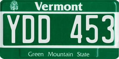 VT license plate YDD453