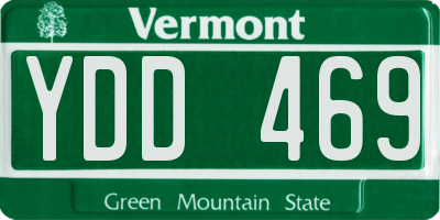 VT license plate YDD469