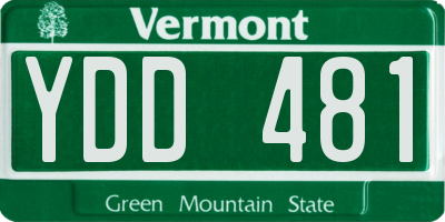 VT license plate YDD481