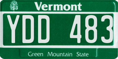 VT license plate YDD483