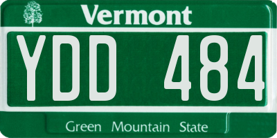 VT license plate YDD484