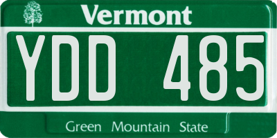 VT license plate YDD485