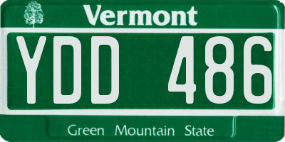 VT license plate YDD486