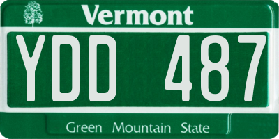 VT license plate YDD487