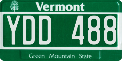 VT license plate YDD488