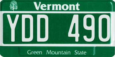 VT license plate YDD490