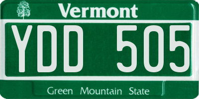 VT license plate YDD505