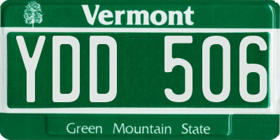 VT license plate YDD506