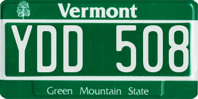 VT license plate YDD508
