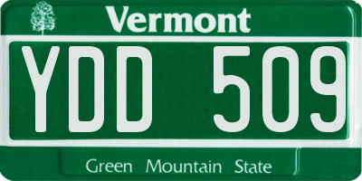 VT license plate YDD509