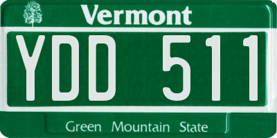 VT license plate YDD511