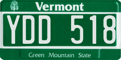 VT license plate YDD518