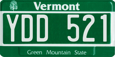 VT license plate YDD521