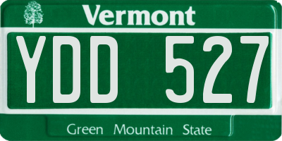 VT license plate YDD527