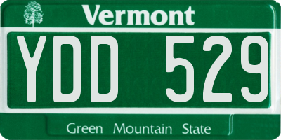 VT license plate YDD529