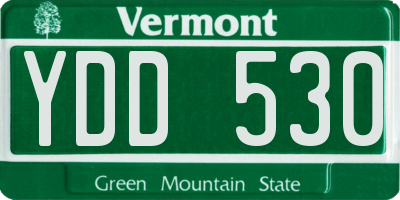VT license plate YDD530